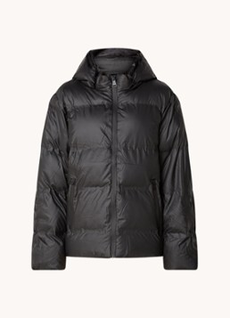 Neo Noir Dames Fox puffer jack met afneembare capuchon in de kleur Zwart, maat: 42