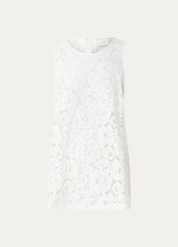 Neo Noir Dames Vivien semi-transparante top met broderie in de kleur Gebroken wit, maat: 34
