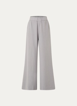 Neo Noir Dames Janel high waist wide fit pantalon met steekzakken in de kleur Lichtgrijs, maat: 36