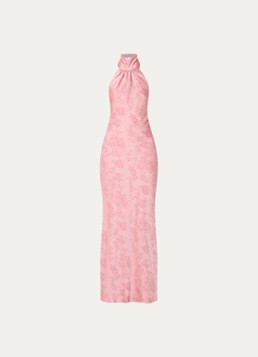 Neo Noir Dames Fiona maxi jurk met print in de kleur Lichtroze, maat: 42