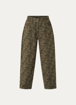 Neo Noir Dames Haven high waist tapered fit broek met camouflageprint in de kleur Legergroen, maat: 38