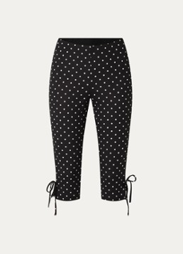 Neo Noir Dames Juan high waist skinny fit korte legging met stippenprint in de kleur Zwart, maat: 40