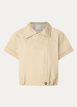 Neo Noir Dames Lisha trenchcoat met asymmetrische hals in de kleur Beige, maat: 40