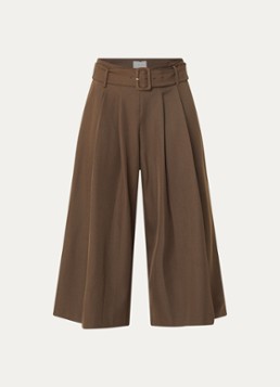 Neo Noir Dames Rilene high waist wide fit culotte met ceintuur in de kleur Bruin, maat: 42