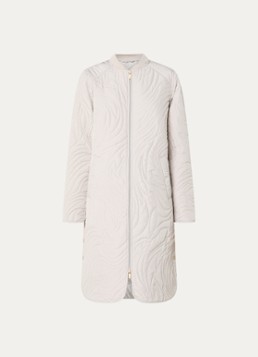 Ilse Jacobsen Dames Gewatteerde jas met quilt patroon en steekzakken in de kleur Beige