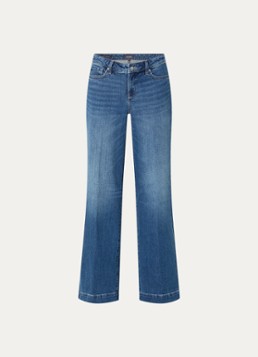 NYDJ Dames Teresa high waist wide leg jeans met steekzakken in de kleur Blauw