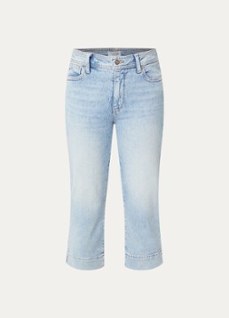 NYDJ Dames Marilyn mid waist slim fit capri broek met steekzakken in de kleur Lichtblauw