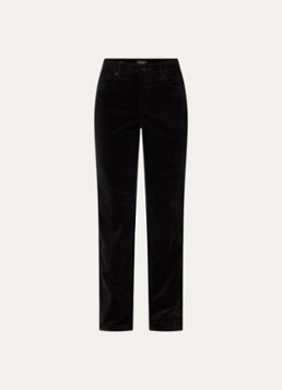 NYDJ Dames Marilyn straight fit mid waisted pantalon van corduroy in de kleur Zwart