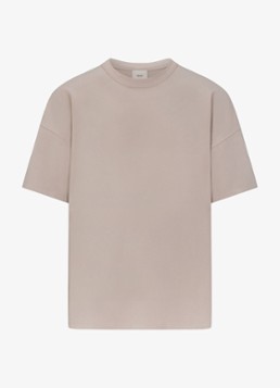 SKIMS Heren Jersey Lounge T-shirt met ronde hals in de kleur Beige, maat: S
