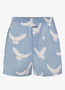 SKIMS Heren Aero boxer met print in de kleur Beige, maat: S