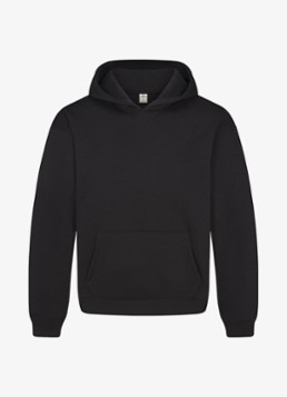 SKIMS Heren Fleece Lounge hoodie met kangoeroezak in de kleur Washed Onyx, maat: XS