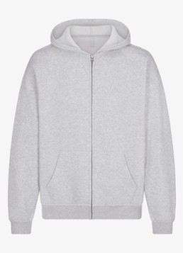 SKIMS Heren Fleece Lounge vest met capuchon in de kleur Washed Onyx, maat: XXL