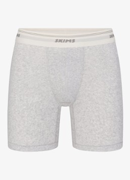 SKIMS Heren Classic Cotton 5" boxershort met logoband in de kleur Grijs, maat: XXL