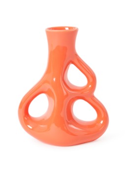 POLSPOTTEN Three Ears vaas 21 cm Koraalrood - Deal