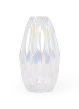 POLSPOTTEN Glass Folds M vaas 32 cm Transparant - Deal