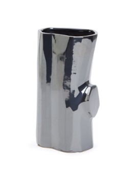 POLSPOTTEN Log M vaas 26 cm Zilver - Deal