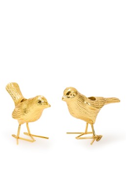 POLSPOTTEN Flock of birds kandelaar 5 cm set van 2 Goud - Deal