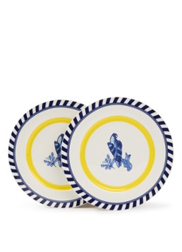 POLSPOTTEN Bird dinerbord 27 cm set van 2 Geel