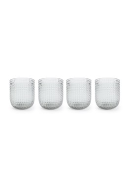 POLSPOTTEN Tumblers Rooftop drinkglas 30 cl set van 4 Lichtgrijs - Deal