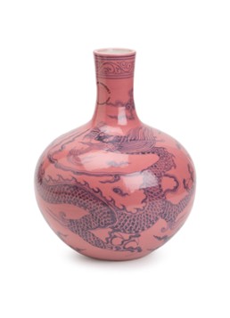 POLSPOTTEN Dragon vaas 44 cm Roze - Deal