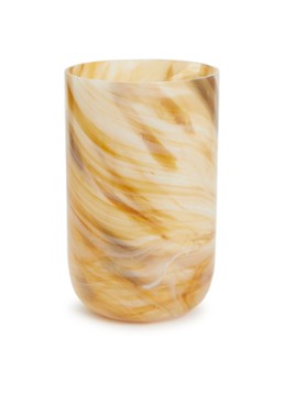 POLSPOTTEN Marbled vaas M 30 cm Bruin - Deal