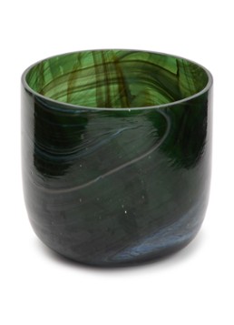 POLSPOTTEN Marbled vaas S 15,5 cm Donkergroen - Deal