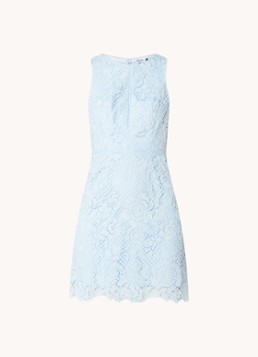 Chi Chi London Dames Mini jurk van kant in de kleur Lichtblauw
