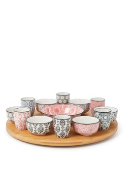 Cosy & Trendy Delirio serviesset met draaischotel 14-delig Multicolor - Deal