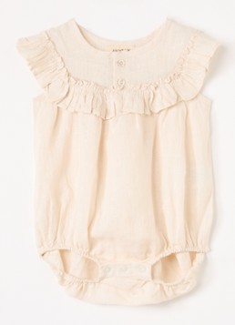 MarMar COPENHAGEN Meisjes Rine romper van linnen in de kleur Beige, maat: 2Y/92