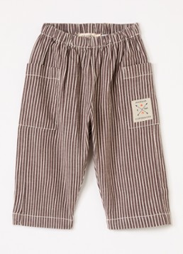 MarMar COPENHAGEN Jongens Straight fit broek met streepprint in de kleur Donkerbruin, maat: 92