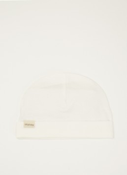 MarMar COPENHAGEN Jongens Aiko muts in katoenblend met logo in de kleur Gebroken wit, maat: 62