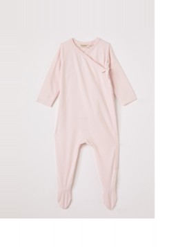 MarMar COPENHAGEN Meisjes Rubetta babypak met overslag in katoenblend in de kleur Lichtroze, maat: 56