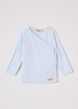 MarMar COPENHAGEN Jongens Tut longsleeve met overslag in katoenblend in de kleur Lichtblauw, maat: 56