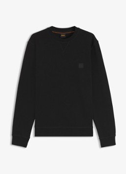 BOSS Heren Westart sweater met logo in de kleur Black-001 / Zwart