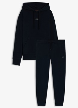 BOSS Heren Trainingspak met steekzakken en logo in de kleur Blauw