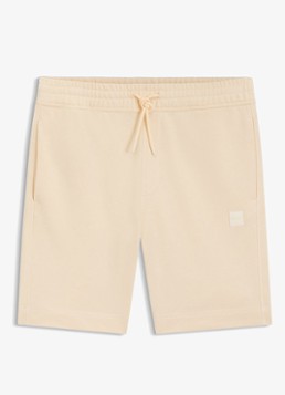 BOSS Heren Short van katoenen sweatstof met logopatch in de kleur Light/Pastel Orange-837 / Oranje