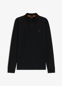 BOSS Heren Slim fit polo van katoen in de kleur Zwart