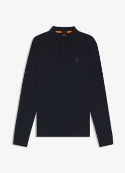 BOSS Heren Slim fit polo van katoen in de kleur Donkerblauw
