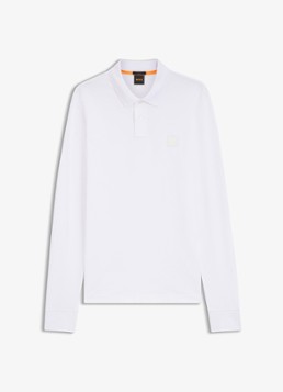 BOSS Heren Slim fit polo van katoen in de kleur Wit