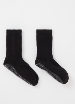 Ewers Huissokken in katoenblend met anti-slip in de kleur Zwart, maat: 25-26