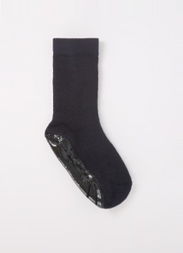 Ewers Meisjes Huissokken in katoenblend met anti-slip 2-pack in de kleur Donkerblauw, maat: 23/24