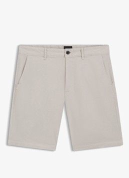 BOSS Heren Straight fit korte chino met steekzakken in de kleur Open Grey-076 / Grijs
