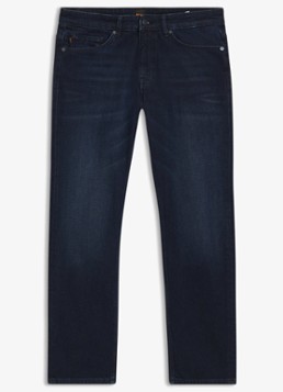 BOSS Heren Delaware slim fit jeans met donkere wassing in de kleur Indigo