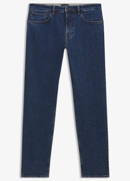 BOSS Heren Straight leg jeans met steekzakken in de kleur Donkerblauw