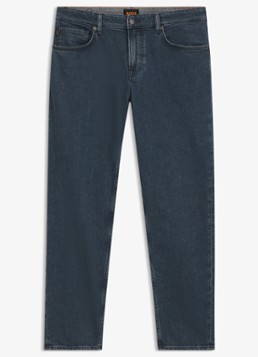 BOSS Heren Straight leg jeans met steekzakken in de kleur Donkerblauw