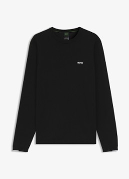 BOSS Heren Sweater met logo in de kleur Zwart