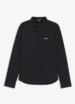 BOSS Heren Regular fit overhemd met logo in de kleur Zwart