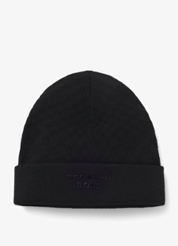 BOSS Heren Muts van wol in de kleur Zwart