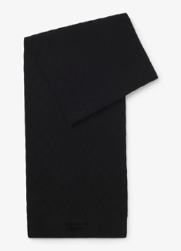 BOSS Heren Sjaal met logo in de kleur Zwart