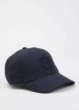 Stone Island Jongens 00001 pet met logoborduring in de kleur Donkerblauw, maat: 2 = 128